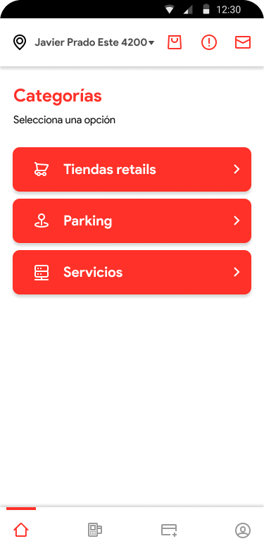 Captura de la app QuickPay: pantalla 2